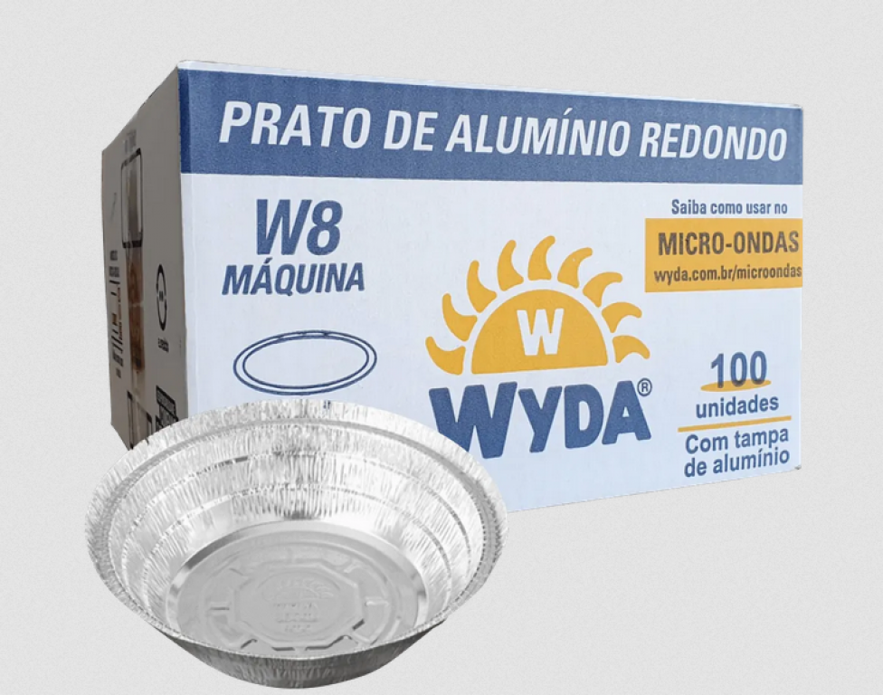 WYDA - MARMITEX ALUMINIO W8 MAQUINA 850 ML (215X45) - CX.100UN